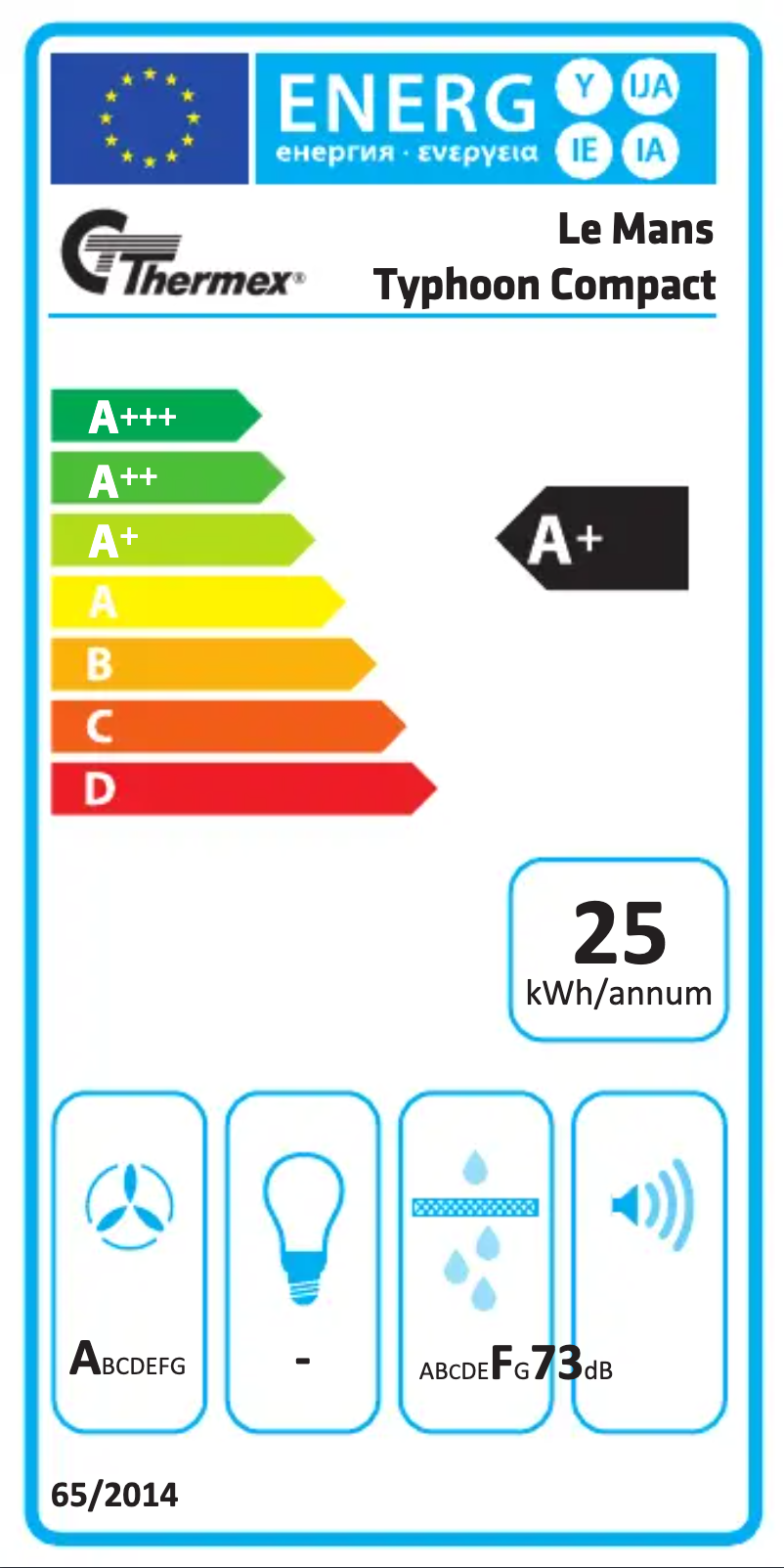 Page n°1 - Label énergétique Thermex Typhoon