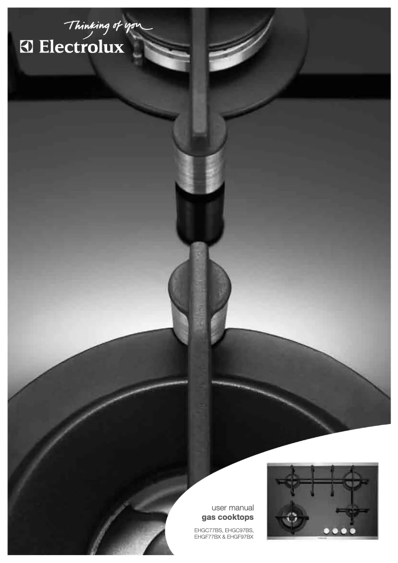 Page 1 de la notice Manuel utilisateur Electrolux EHGC77BS