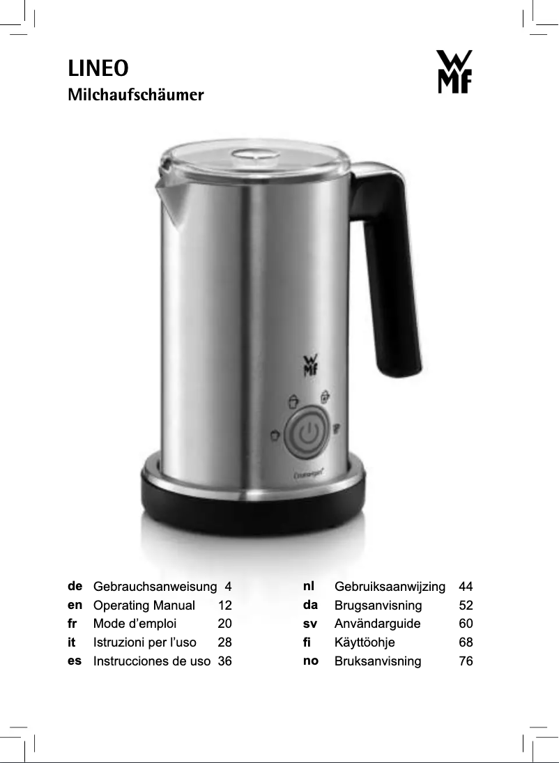 Page 1 de la notice Manuel utilisateur WMF LINEO