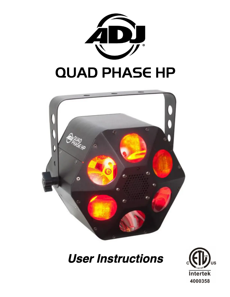 Página 1 del manual Manual de usuario American DJ Quad Phase HP