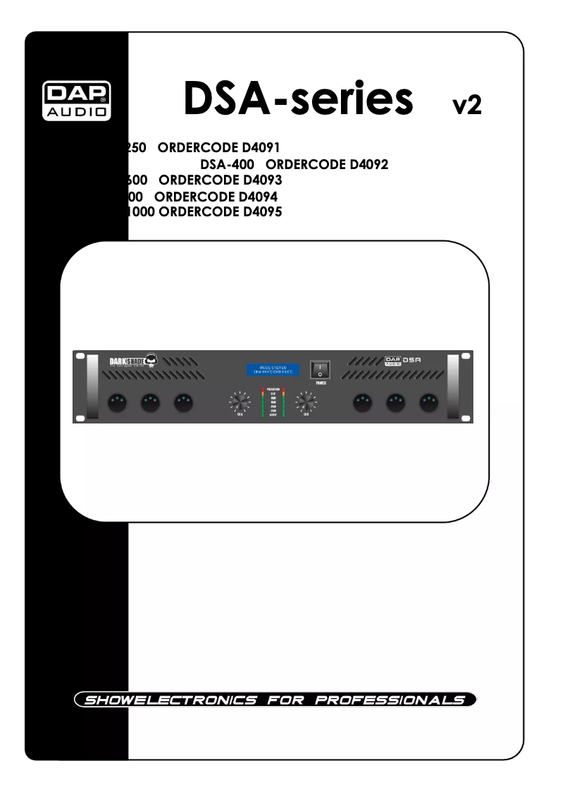 Page 1 de la notice Manuel utilisateur DAP-Audio DSA-250