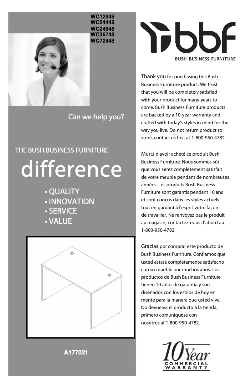 Image de la première page du manuel de l'appareil WC24448