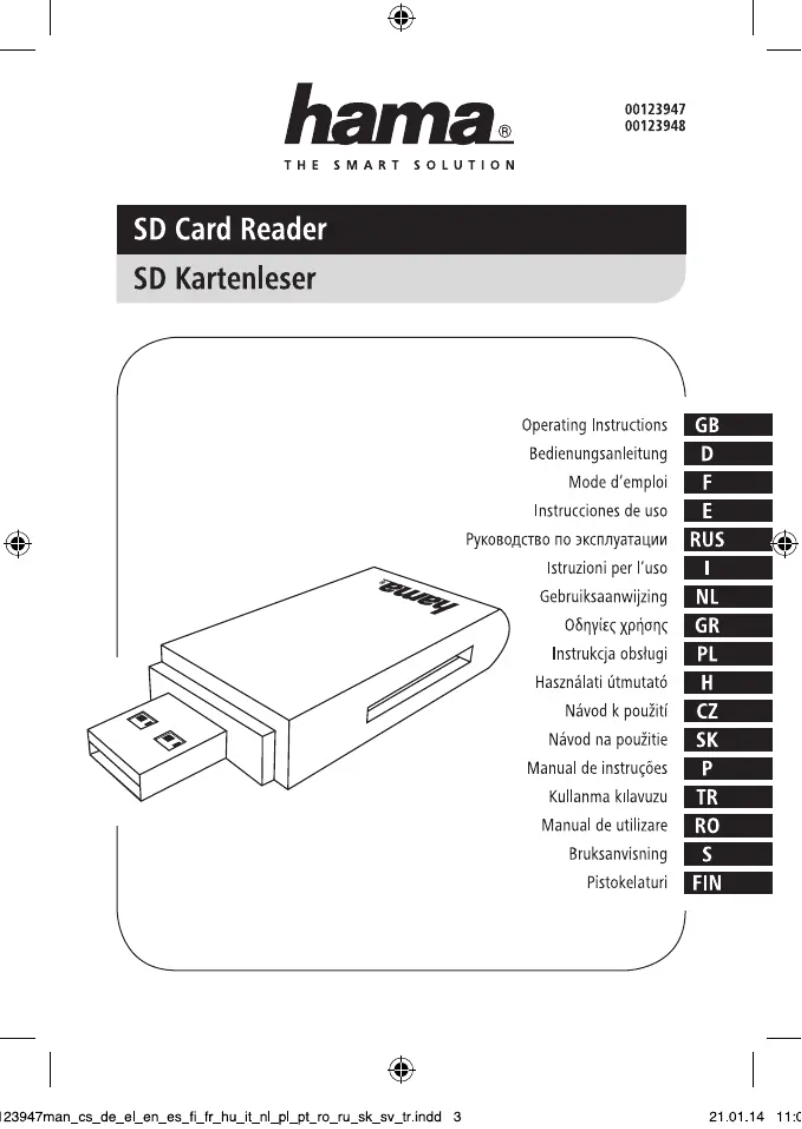 Image de la première page du manuel de l'appareil 123947