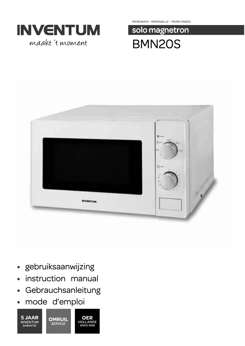 Imagen de la primera página del manual del dispositivo BMN20S