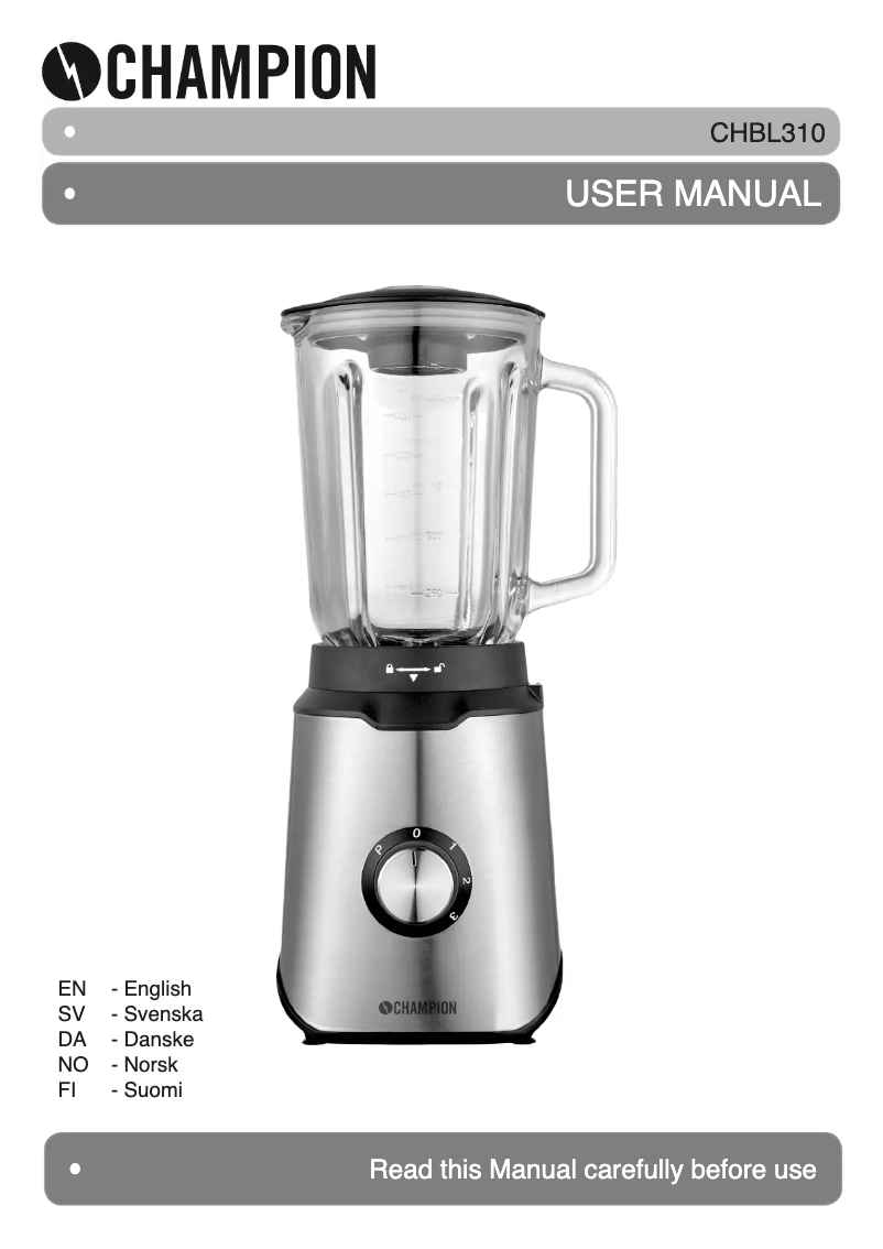 Page 1 de la notice Manuel utilisateur Champion CHBL310