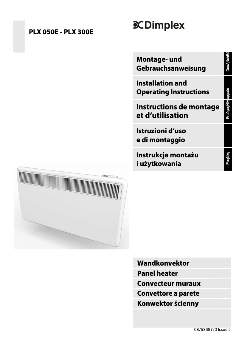 Imagen de la primera página del manual del dispositivo PLX 300E