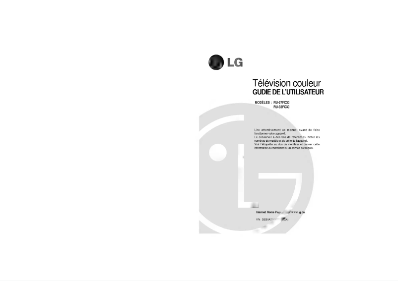 Imagen de la primera página del manual del dispositivo RU-32FC30