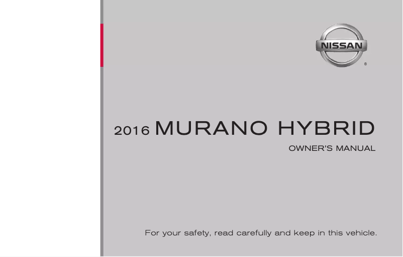 Página 1 del manual Manual de usuario Nissan Murano Hybrid (2017)