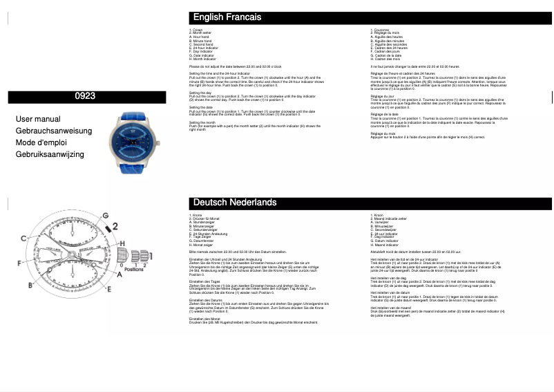 Image de la première page du manuel de l'appareil 0923