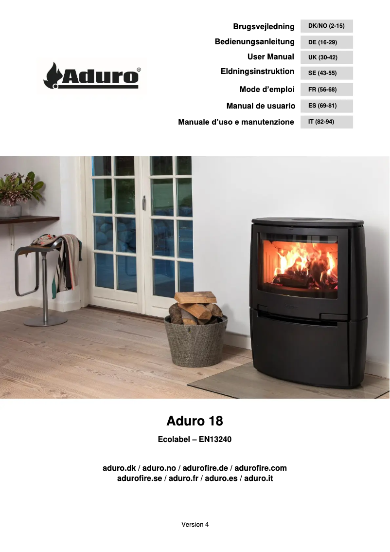 Página 1 del manual Manual de usuario Aduro 18