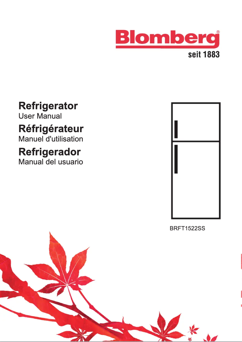 Page n°1 - Manuel utilisateur Blomberg BRFT 1522 SS
