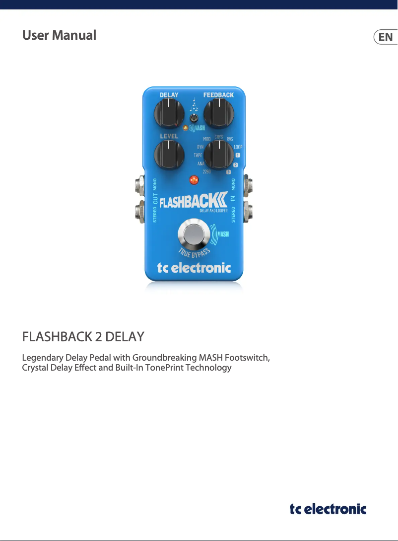 Image de la première page du manuel de l'appareil Flashback 2 Delay