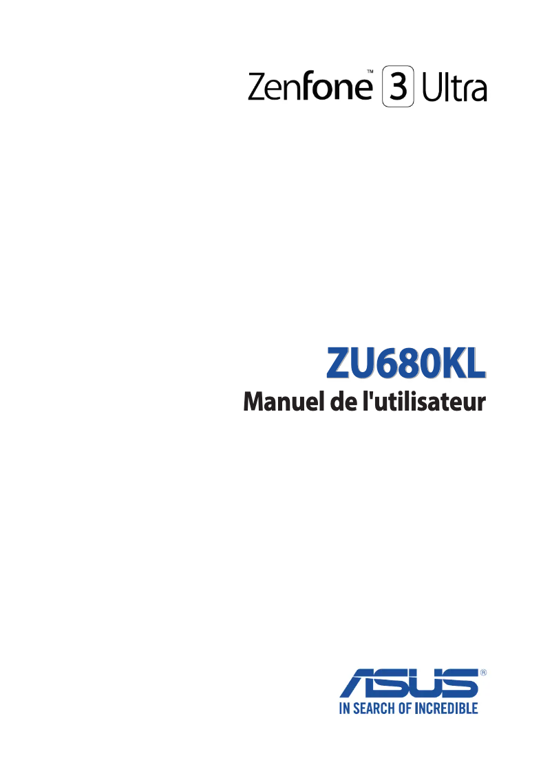 Page n°1 - Manuel utilisateur Asus ZenFone 3 Ultra