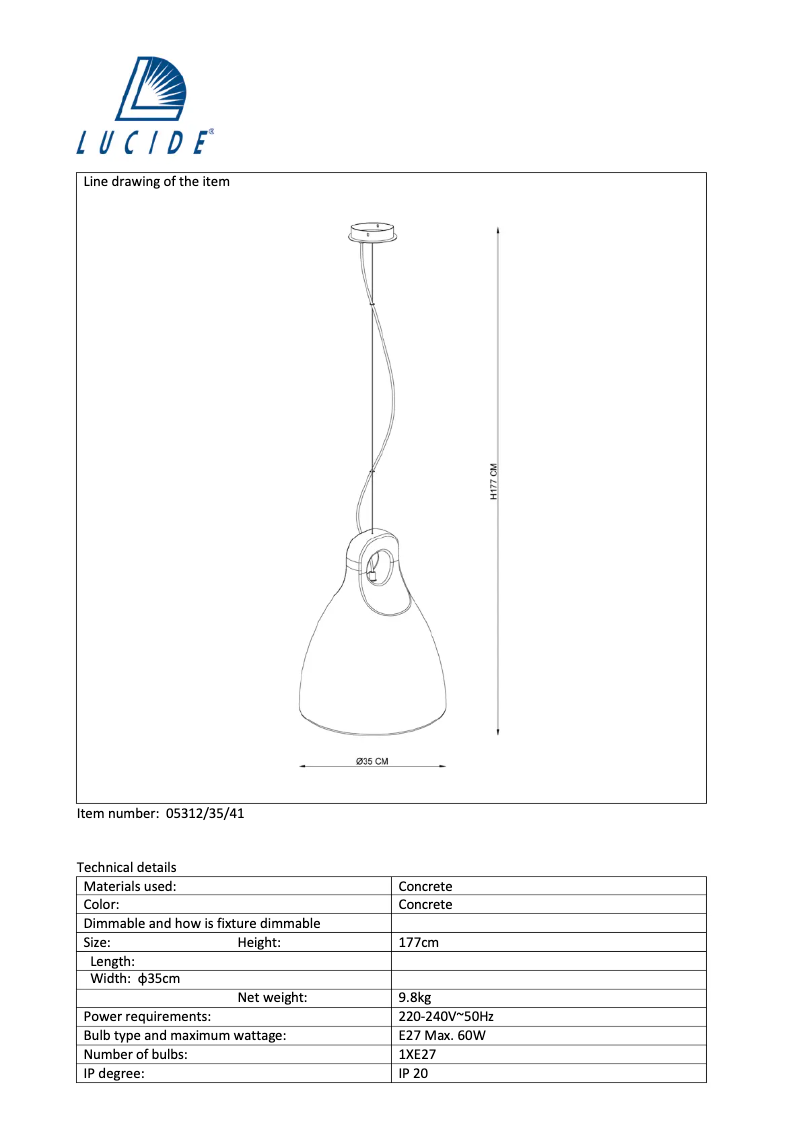 Image de la première page du manuel de l'appareil Ponsoo 05312/35/41