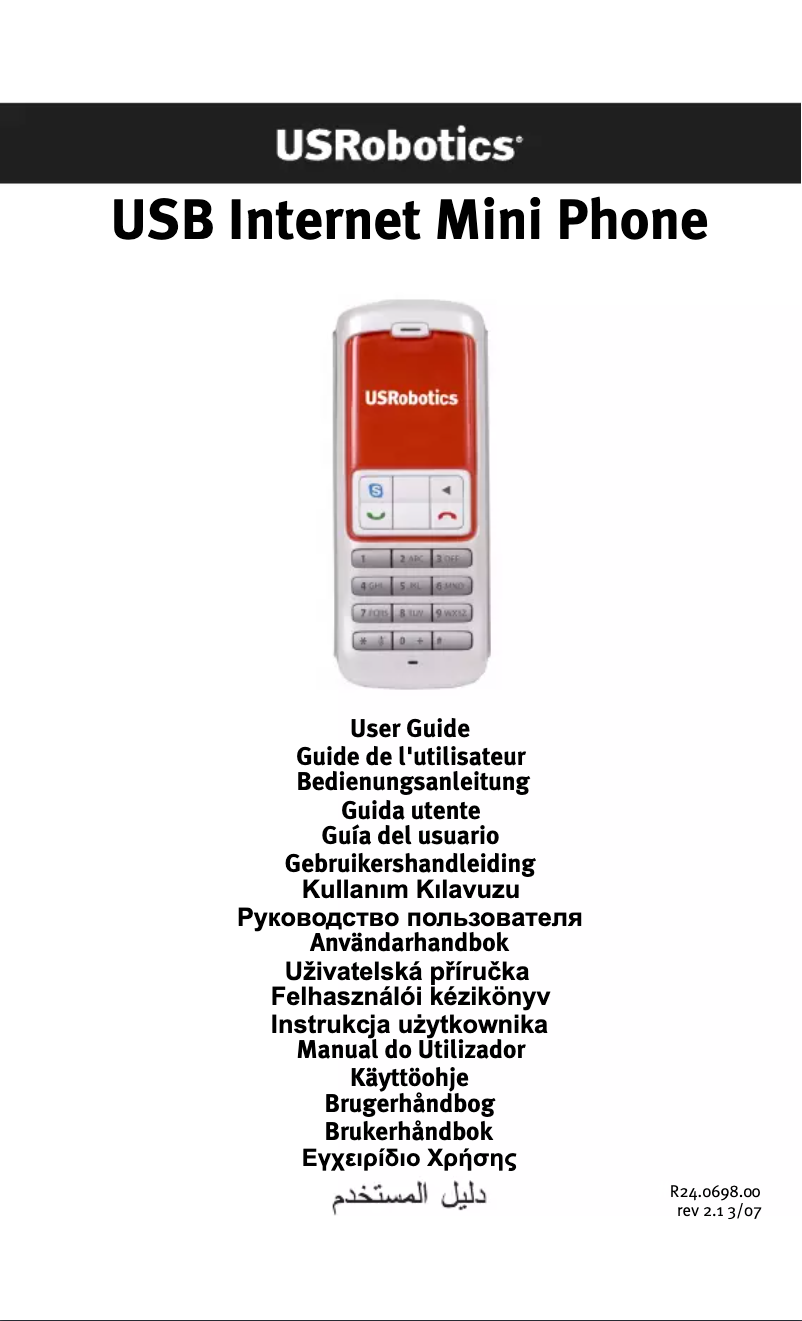 Image de la première page du manuel de l'appareil USB Internet Mini Phone 9602