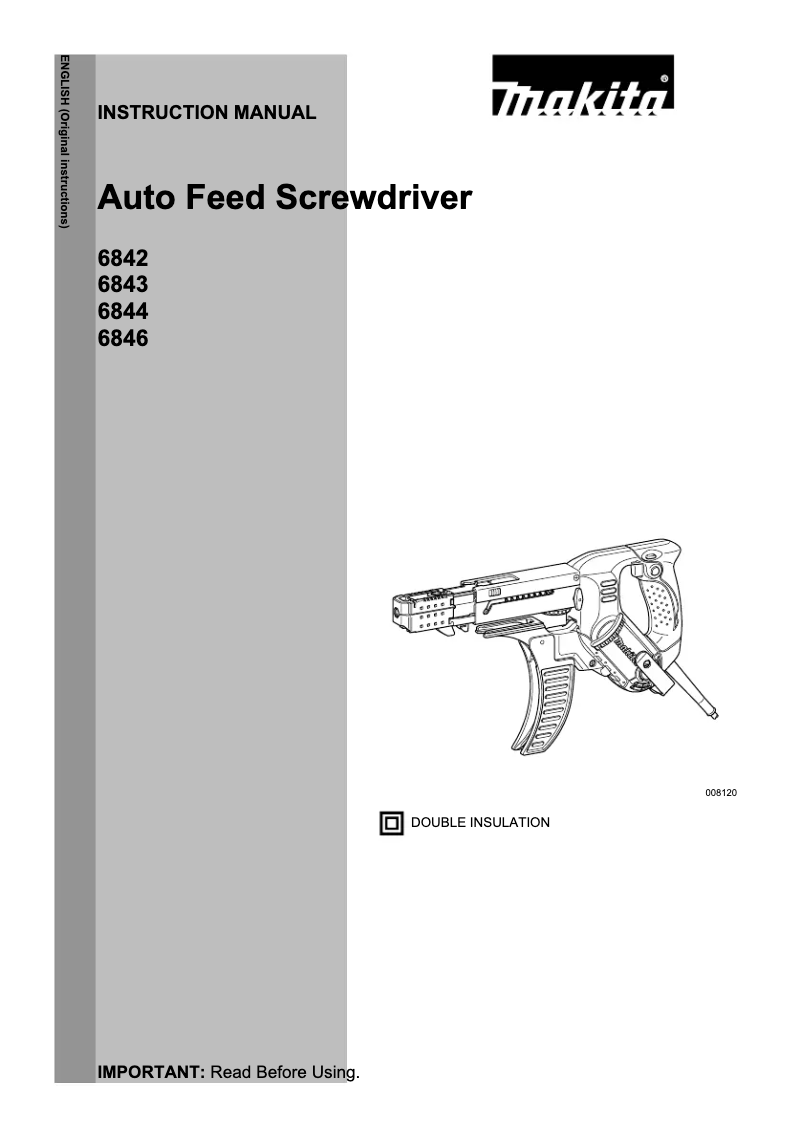 Image de la première page du manuel de l'appareil 6843