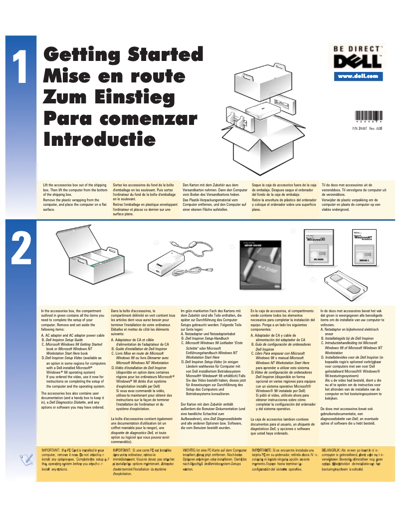 Image de la première page du manuel de l'appareil Inspiron 3700