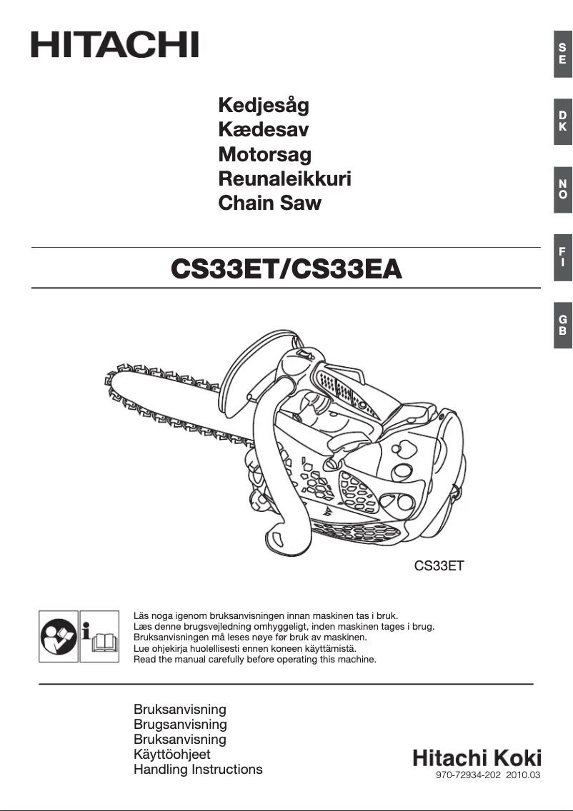 Image de la première page du manuel de l'appareil CS 33ET