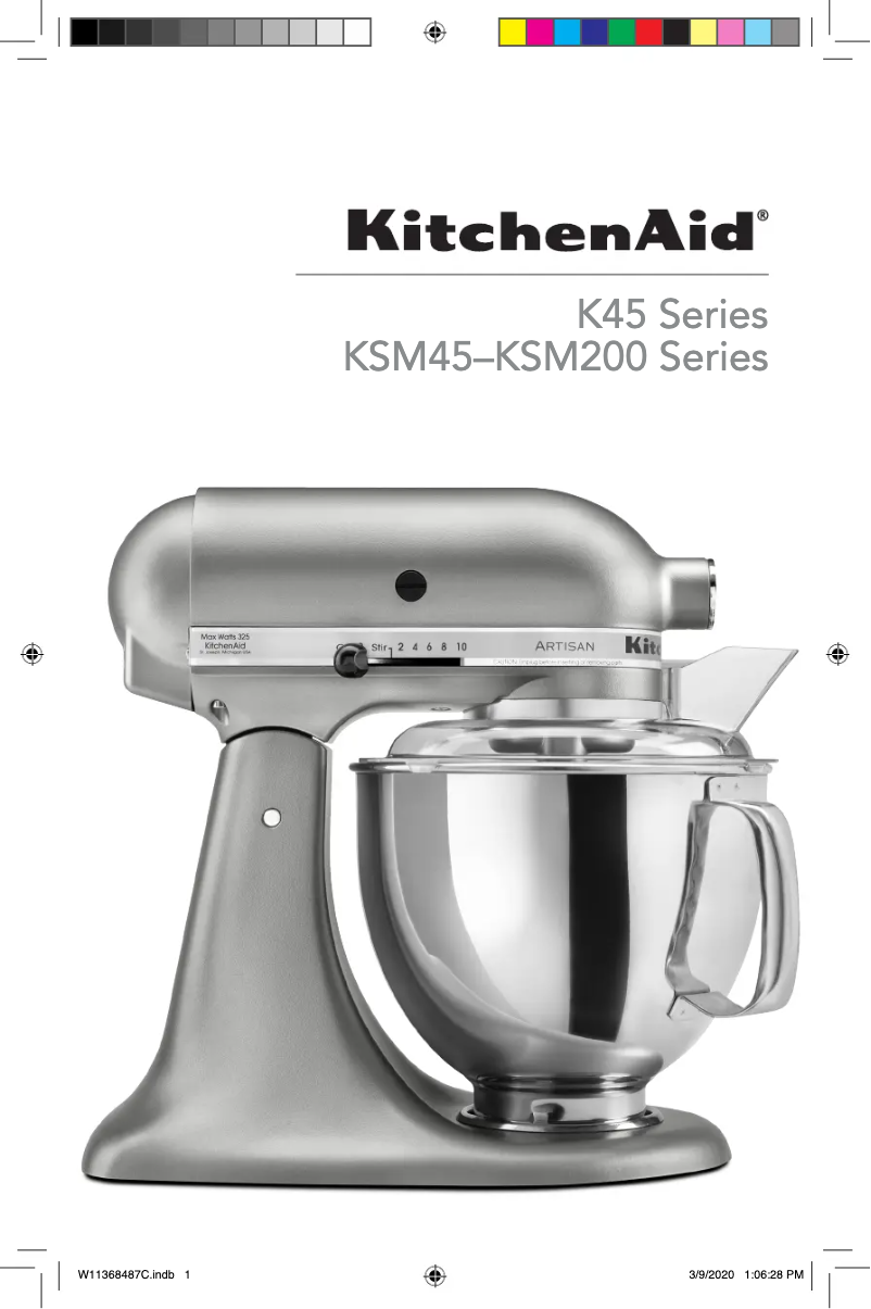 Page n°1 - Manuel utilisateur KitchenAid Artisan KSM153PSER