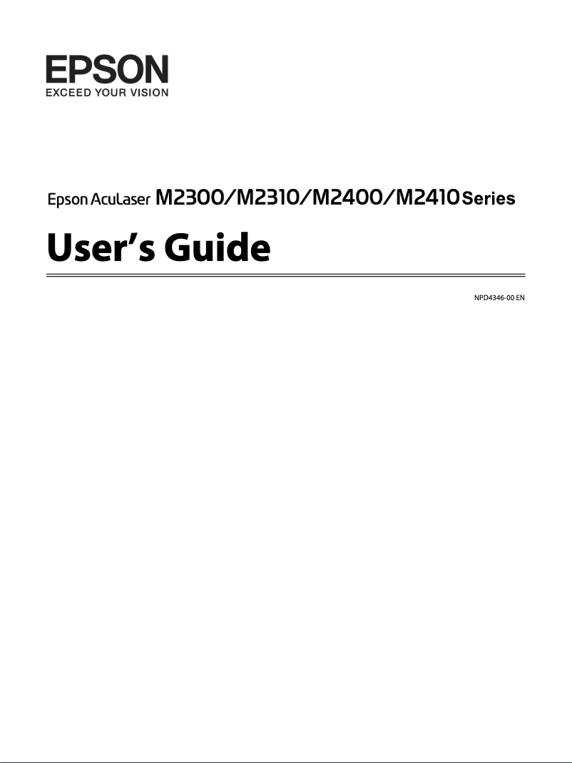 Page 1 de la notice Manuel utilisateur Epson AcuLaser M2410