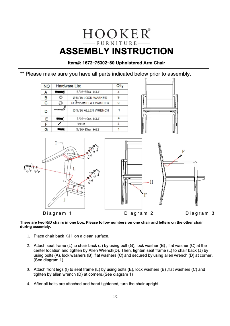 Page n°1 - Manuel utilisateur Hooker 1672-75302-80