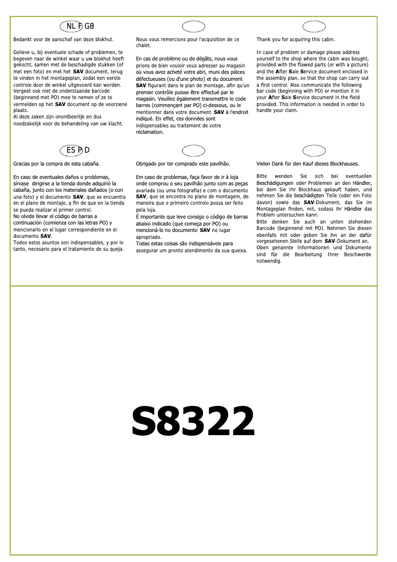 Image de la première page du manuel de l'appareil Aalborg S8322