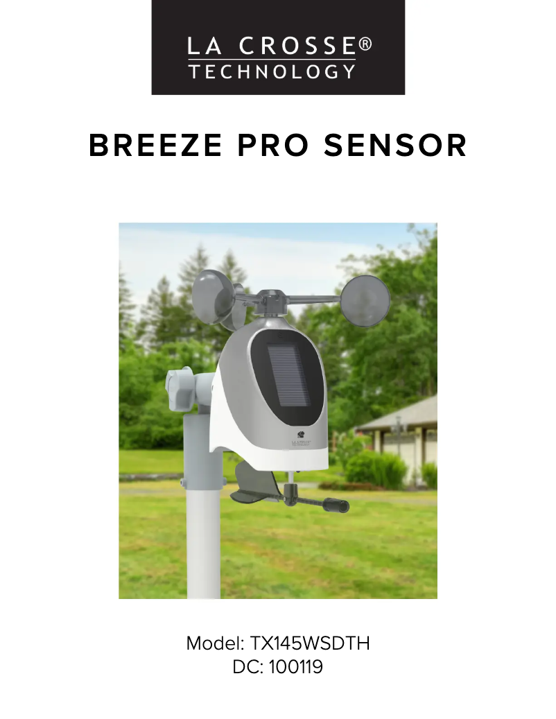 Page 1 de la notice Manuel utilisateur La Crosse Technology TX145WSDTH