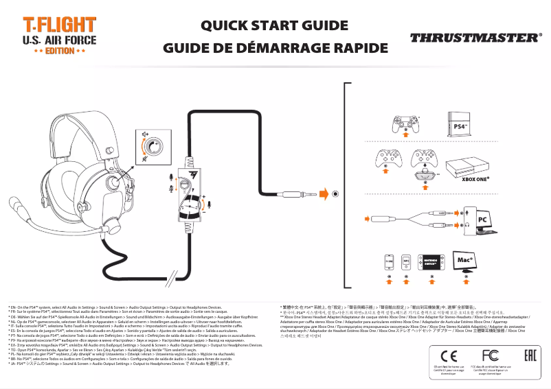 Page 1 de la notice Manuel utilisateur Thrustmaster T.Flight U.S. Air Force Edition