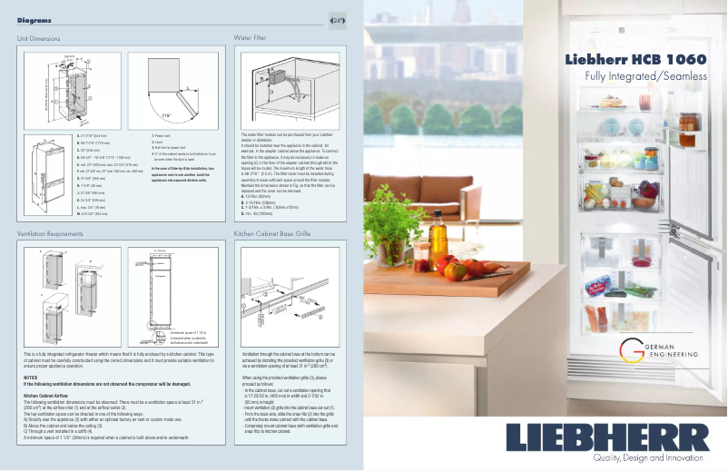 Page n°1 - Fiche technique Liebherr HCB 1060