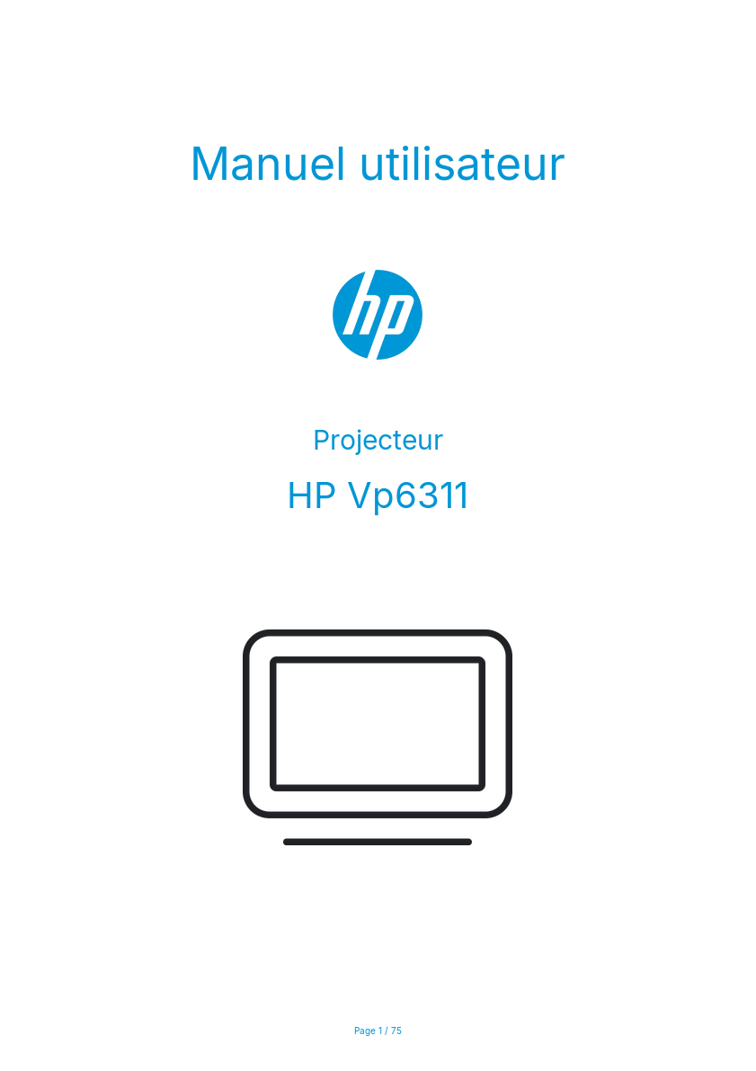 Page n°1 - Manuel utilisateur HP Vp6311