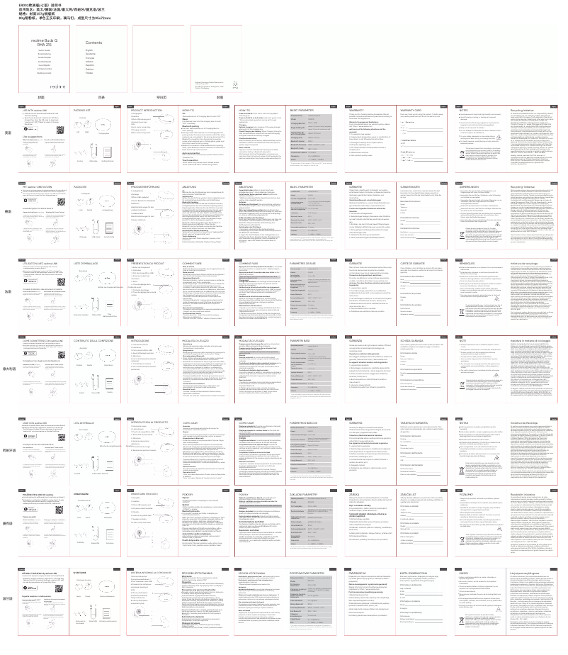 Image de la première page du manuel de l'appareil Buds Q