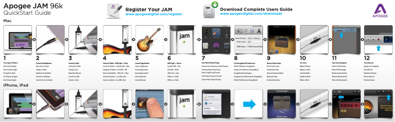 Page 1 de la notice Manuel utilisateur Apogee JAM 96k