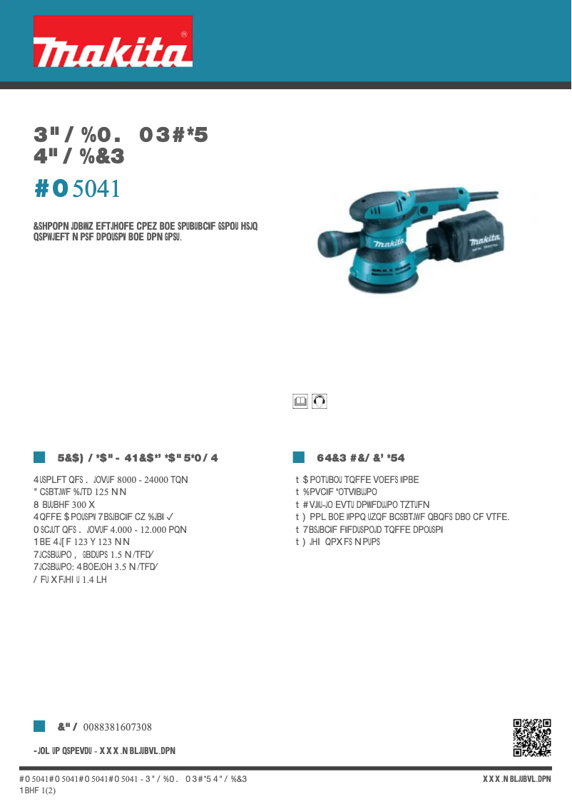 Imagen de la primera página del manual del dispositivo BO5041