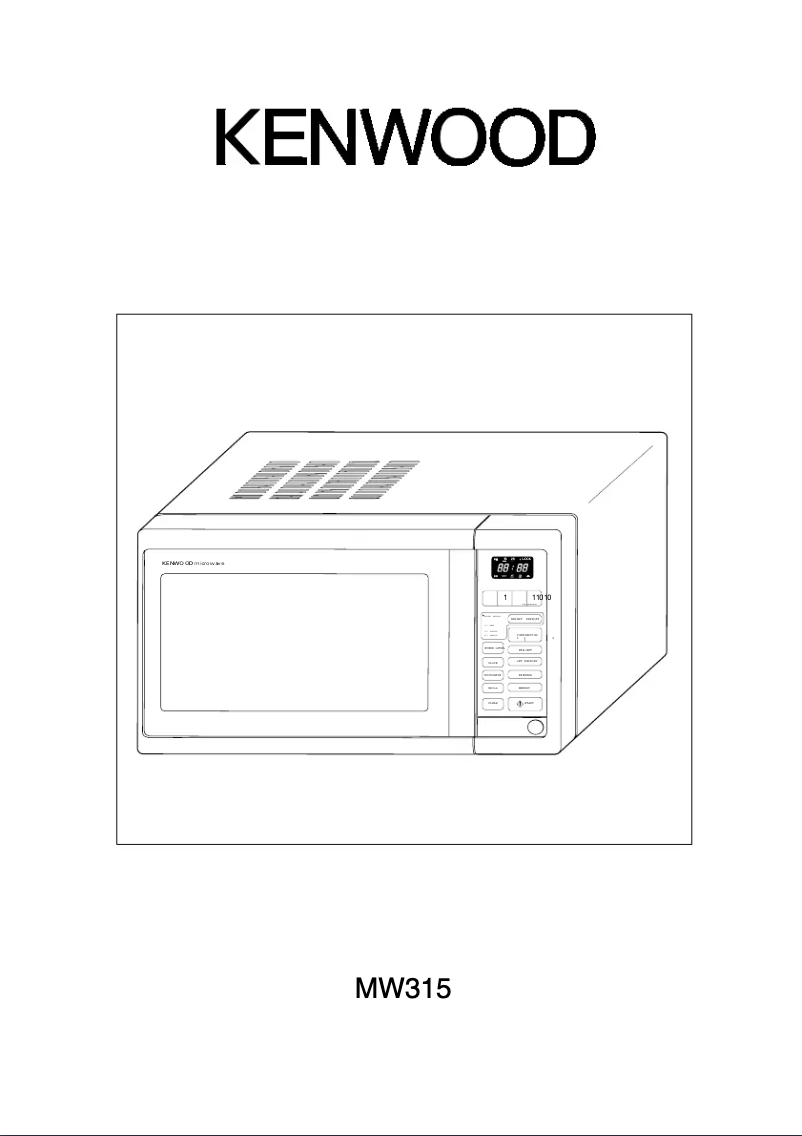 Page n°1 - Manuel utilisateur Kenwood MW 315