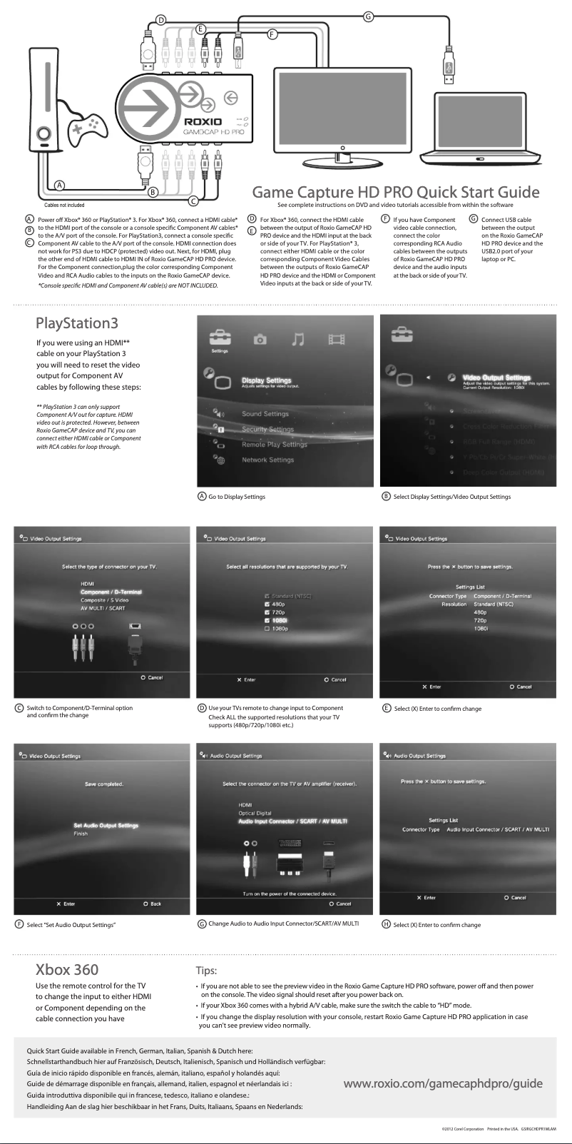 Page n°1 - Manuel utilisateur Corel Roxio Game Capture HD Pro
