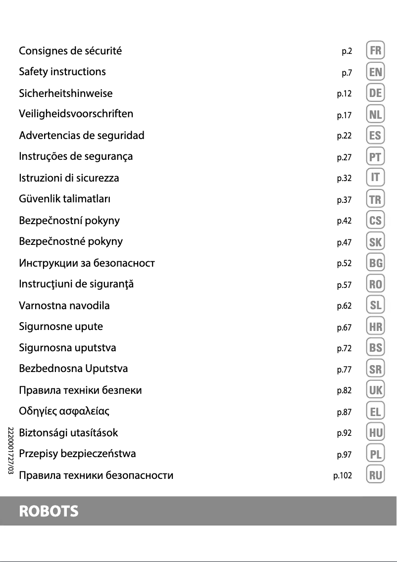 Page n°1 - Manuel utilisateur Rowenta Smart Force Essential Aqua RR6971