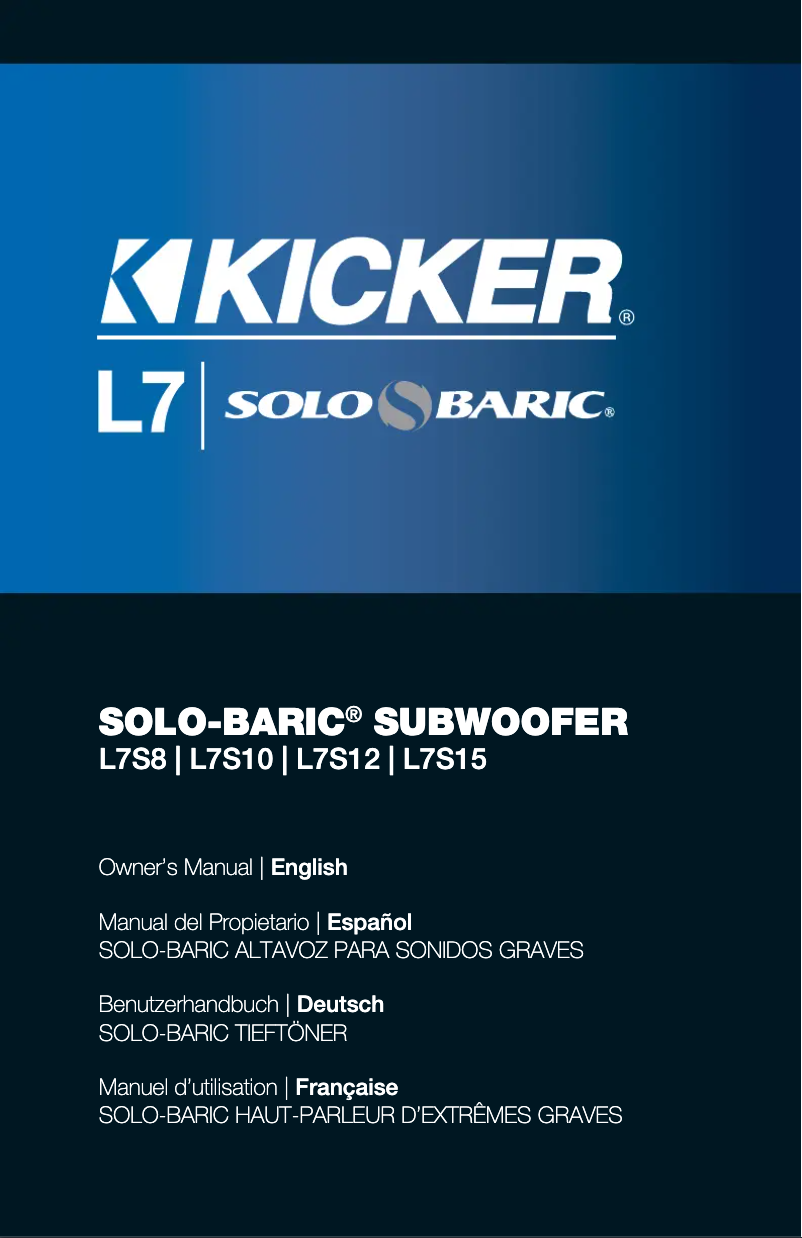 Image de la première page du manuel de l'appareil L7S84