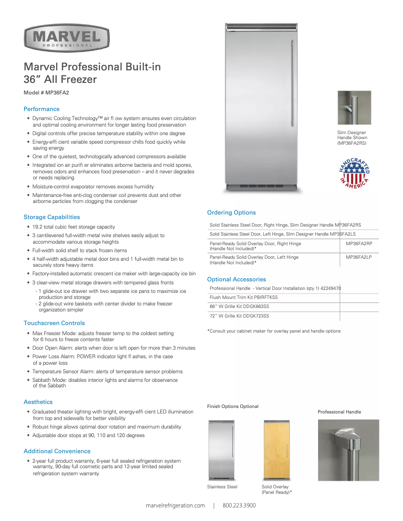 Image de la première page du manuel de l'appareil Professional MP36FA2L