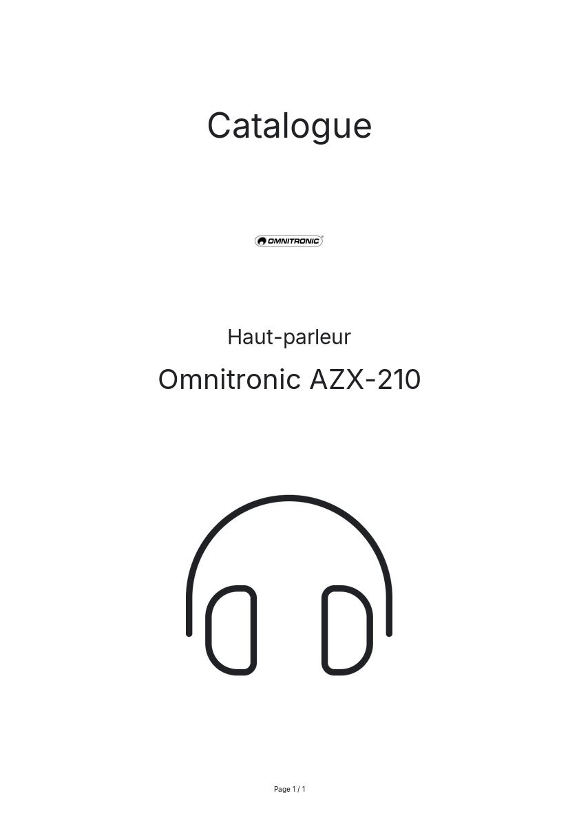 Image de la première page du manuel de l'appareil AZX-210