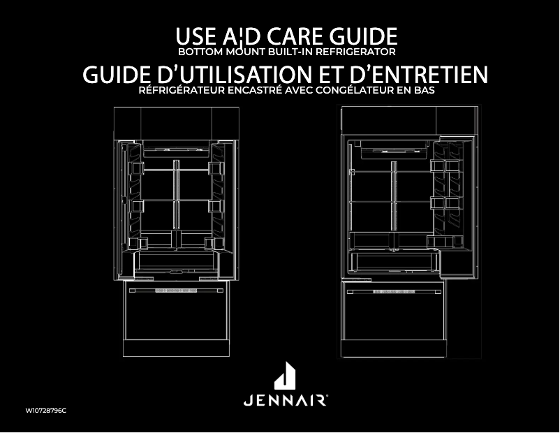Page 1 de la notice Manuel d'utilisation et d'entretien JennAir JB36NXFXRE