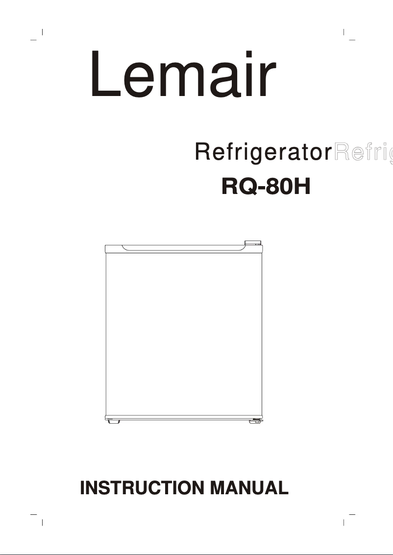 Image de la première page du manuel de l'appareil RQ-80H