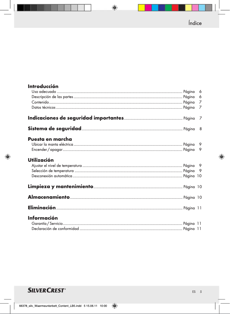 Page n°1 - Manuel utilisateur SilverCrest B69PF