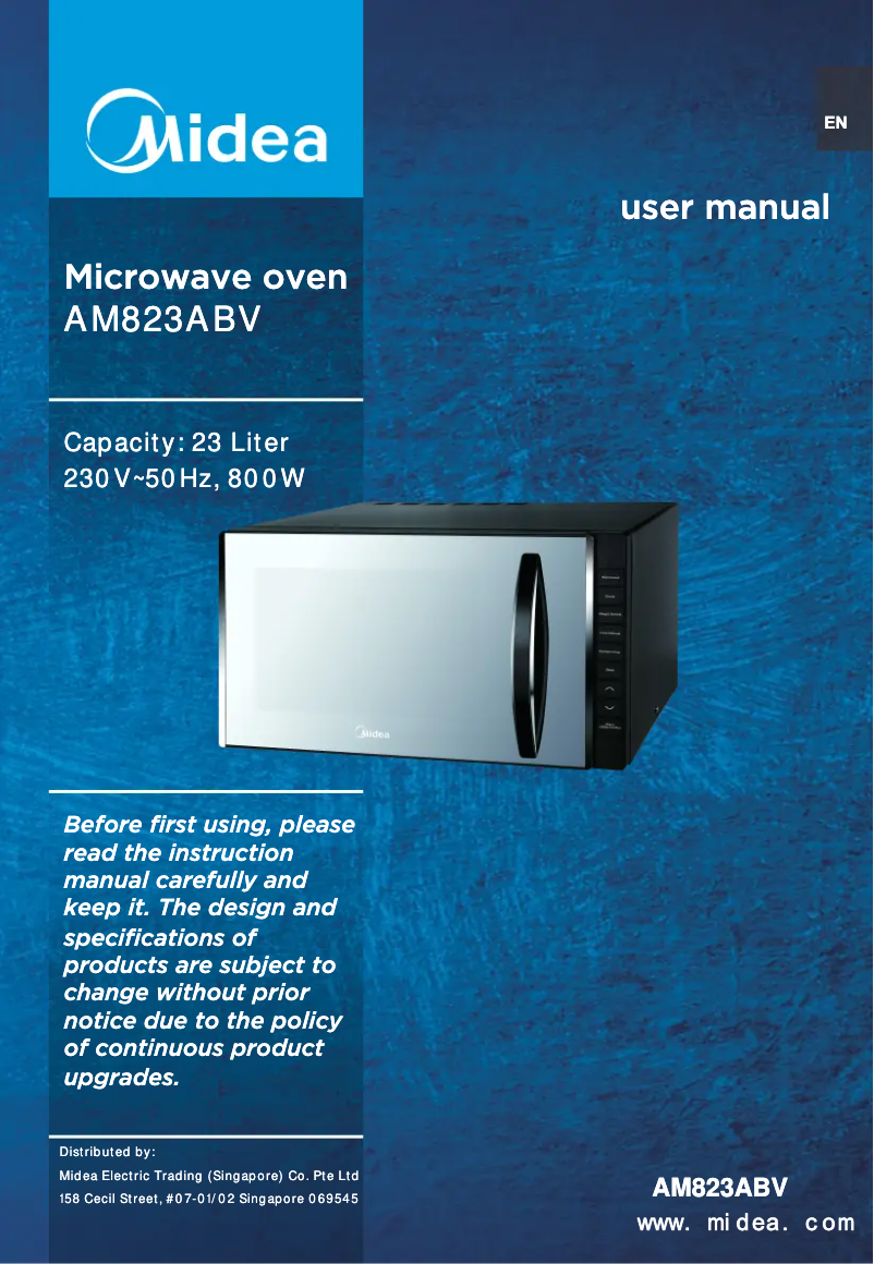 Page n°1 - Manuel utilisateur Midea AM823ABV