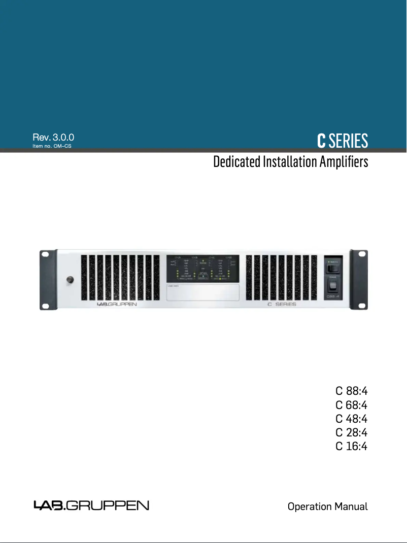 Page n°1 - Manuel utilisateur Lab Gruppen C68:4