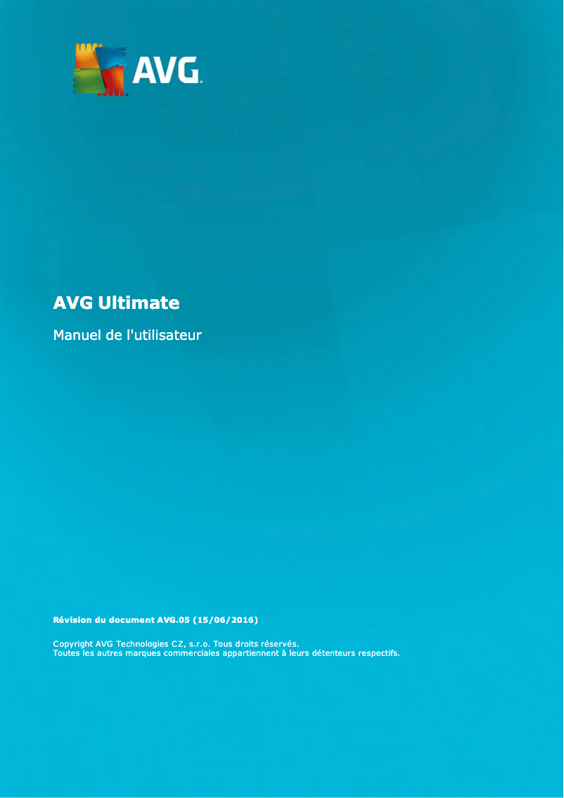 Page 1 de la notice Manuel utilisateur AVG Ultimate 2016