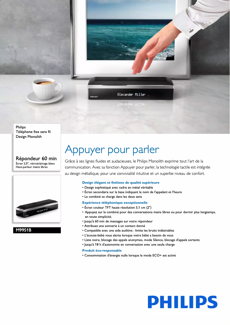 Imagen de la primera página del manual del dispositivo Monolith M9951B