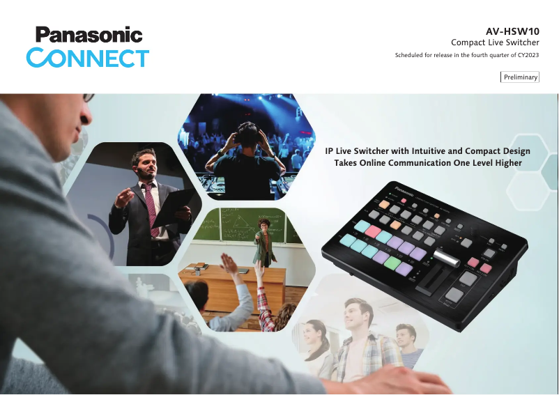 Page 1 de la notice Manuel utilisateur Panasonic AV-HSW10