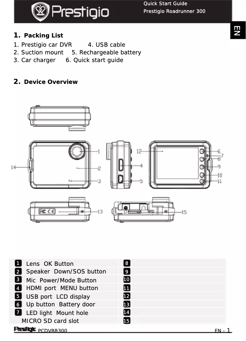 Image de la première page du manuel de l'appareil Roadrunner 300i