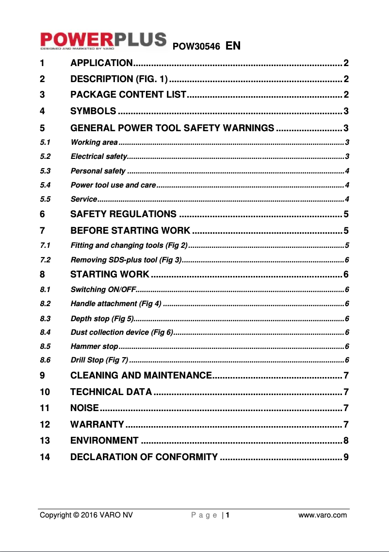 Página 1 del manual Manual de usuario PowerPlus POW30546