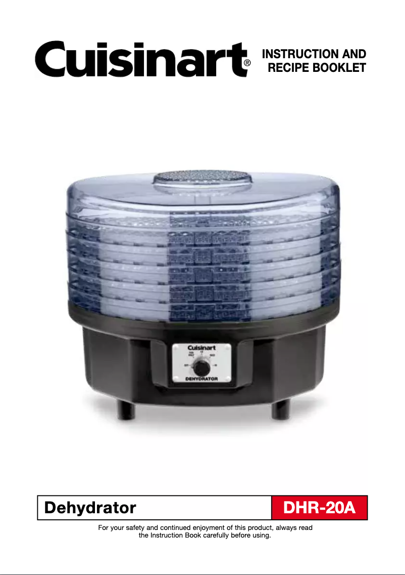 Page 1 de la notice Manuel utilisateur Cuisinart DHR-20A